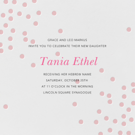 Pink Dots - Religious Invitation by Linda and Harriett