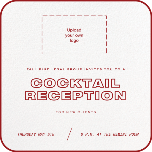 Rounded Edge (Customizable Template) - Corporate Reception Invitation by Paperless Post