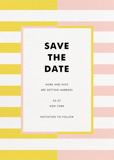 Colorblocked Stripes - Save the Date by kate spade new york