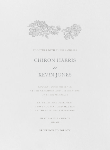 Chantilly Lace - Wedding Invitation by Oscar de la Renta