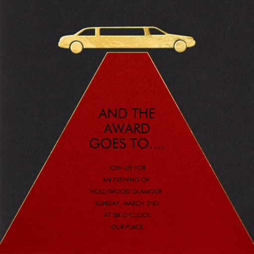 Red Carpet - Viewing Party Invitation by Paperless Post