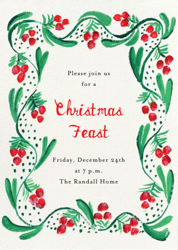 Holly Bout It - Invitation by Mr. Boddington's Studio