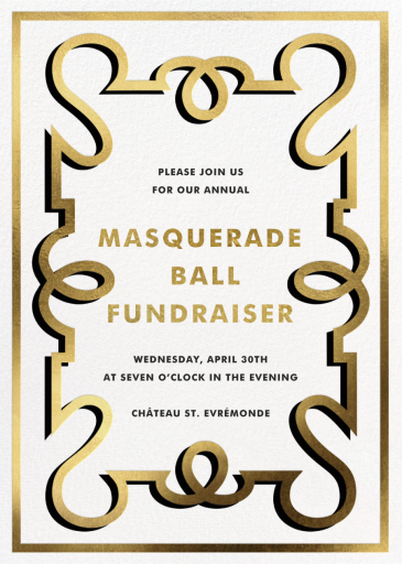 Gilded Scroll - Fundraiser Invitation by Jonathan Adler