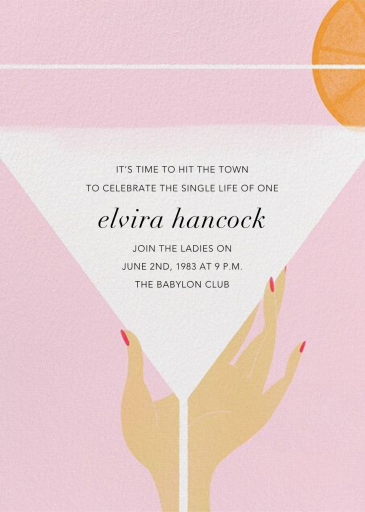 Extra Dry - Bachelorette Party Invitation by Paperless Post