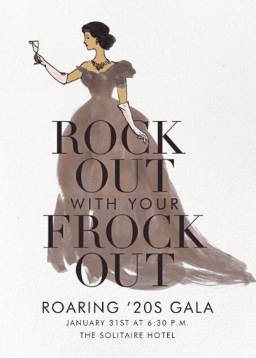 Frocks Out - Fundraiser Invitation by Derek Blasberg