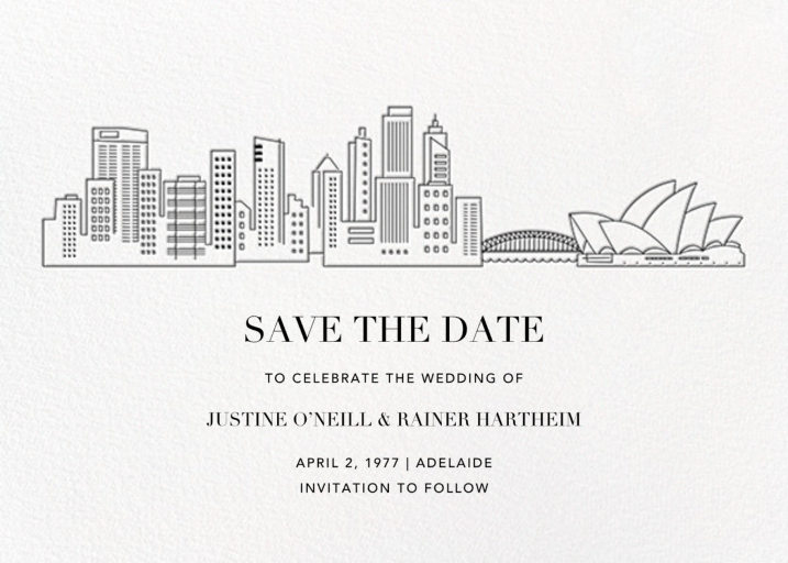 City Skyline View - Save the Date by paperless_post