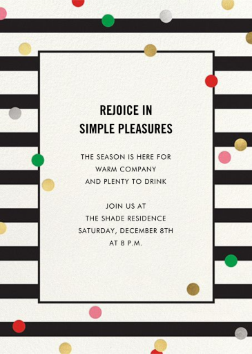 Confetti Stripes - Valentine's Day Card by kate spade new york