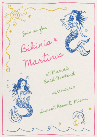 Mermaid Twins - Bachelorette Party Invitation by Paperless Post
