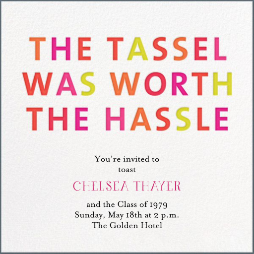 The Tassel - Invitation by Mr. Boddington's Studio