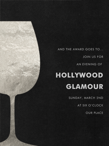 Wineglass Foil - Viewing Party Invitation by Paperless Post