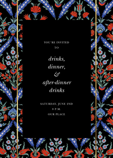 Ottoman Floral - Party Invitation by oscar-de-la-renta