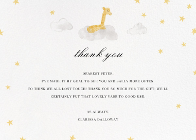 Starry Slumber (Stationery) - Thank You Card by Paperless Post