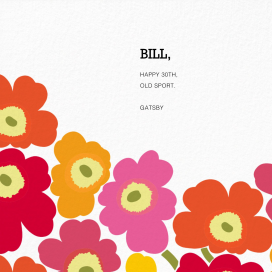 Unikko (Square) - Birthday Card by Marimekko