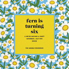 Happy Daisies (Krista Perry) - Birthday Invitation by Red Cap Cards