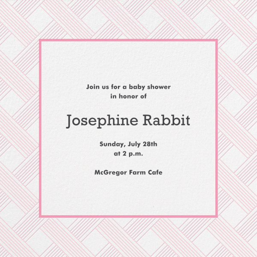 Basket Weave (Invitation) by Jonathan Adler