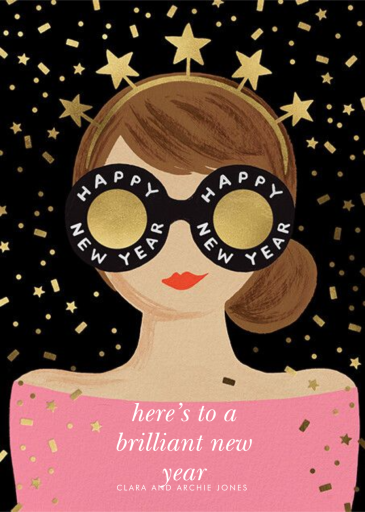 New Year Girl - New Year's Card by Rifle Paper Co.