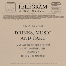 Telegram by Paperless Post