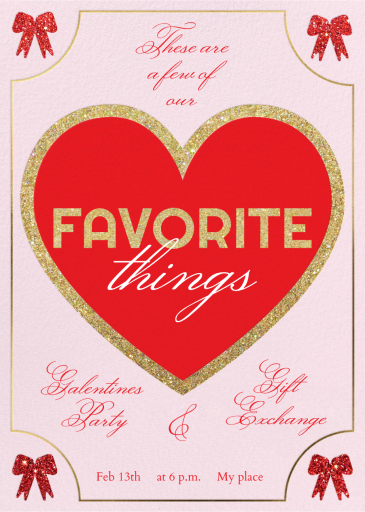 Hearts and Bows - Valentine's Day Invitation by Paperless Post