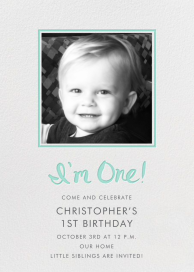 I'm One Photo - First Birthday Invitation by Linda and Harriett