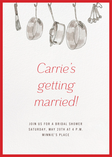 Kitchen Shower - Bridal Shower Invitation by Paperless Post