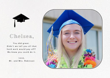Rounded Corners - Graduation Card by Paperless Post