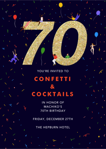 Glitter Groove - Birthday Invitation by Carolyn Suzuki Studio