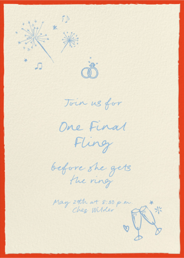 Spark the Toasts - Bachelorette Party Invitation by Pulp Templates Co.