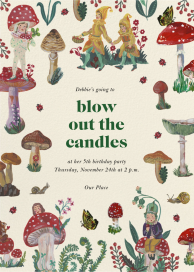 Mushroom Fairies - Birthday Invitation by Nathalie Lété