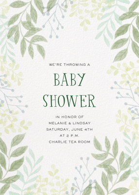 Baby shower dinner store invitation