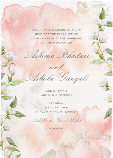Watercolor Florals - Invitation by Sketch Design Studio