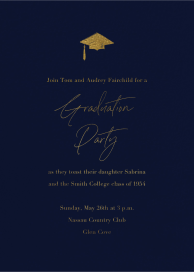 Navy - Graduation Party Invitation by Paperless Post