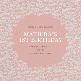 Rangale - First Birthday Invitation by Schumacher