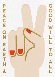 Peace Sign - Holiday Card by The Indigo Bunting