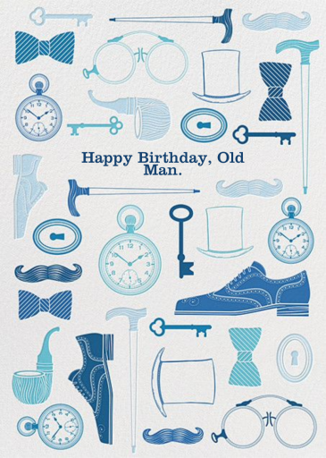 Trappings of a Gent - Birthday Card by Jonathan Adler