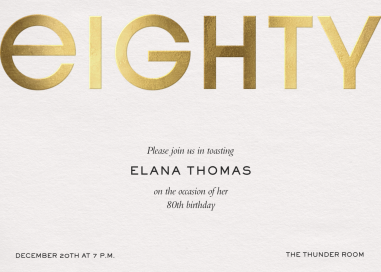 Golden Age - 80th Birthday Invitation by Paperless Post