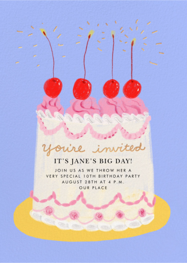 Sweet Cherry - Greeting Card by Carolyn Suzuki Studio