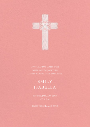 Crux - Baptism & Christening Invitation by Bernard Maisner