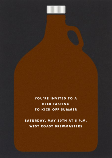 Beer Growler - Get-Together Invitation by The Indigo Bunting - Back
