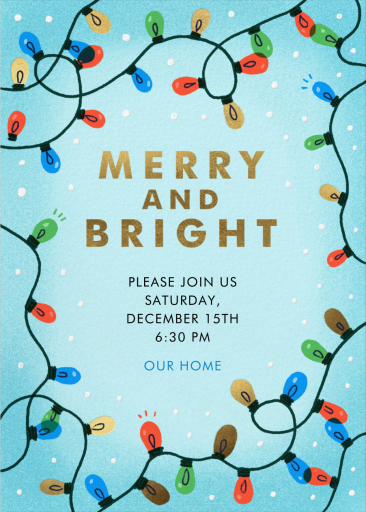 More Lights - Christmas Party Invitation by Hello!Lucky
