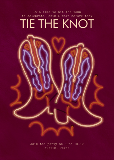 Space Cowgirl - Bachelor/Bachelorette Party Invitation by Paperless Post