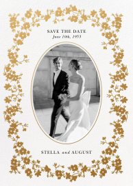 Gilded Petals Photo - Save the Date by  Monique Lhuillier