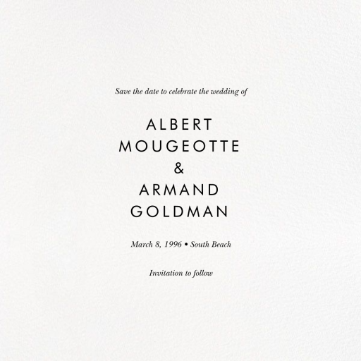 Heather and Lace (Photo Save the Date) by Rifle Paper Co. - Back