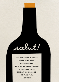 Wine Salut - Engagement Party Invitation by The Indigo Bunting