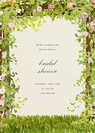 Spring Pergola - Bridal Shower Invitation by Felix Doolittle