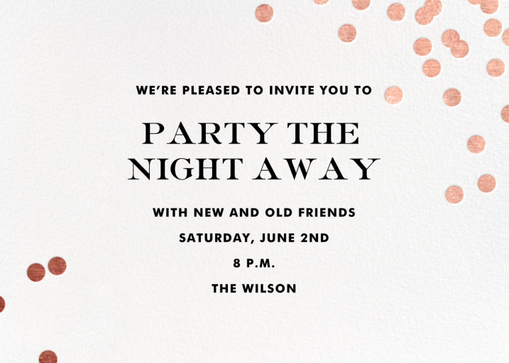 Confetti kate spade new york - Dining & Drinks Invitation by kate spade new york