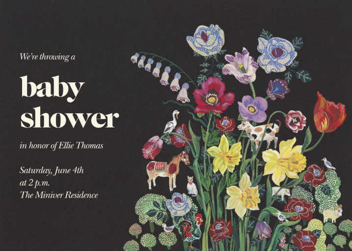 Bloom Variety - Baby Shower Invitation by Nathalie Lété