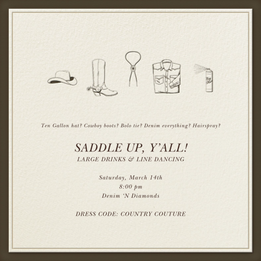 Country Couture - Invitation by Derek Blasberg