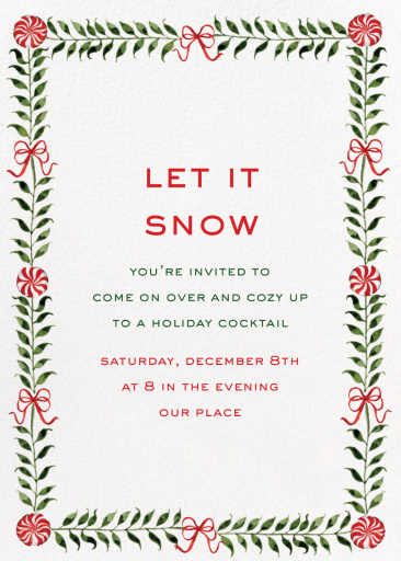 Peppermint Garland (Riley Sheehey) - Party Invitation by Dogwood Hill