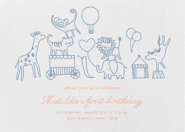 Circus Bonanza - First Birthday Invitation by Little Cube