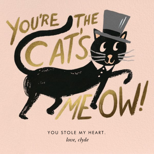 Cat's Meow - Valentine's Day Card by Rifle Paper Co.